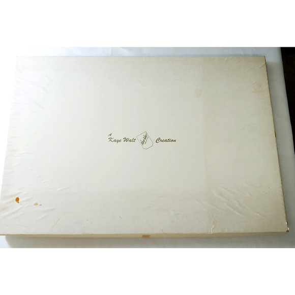 Vintage Table Linen Set of 8 Place Mats & Napkins Kaye Walt Green Cotton NEW - Picture 8 of 16